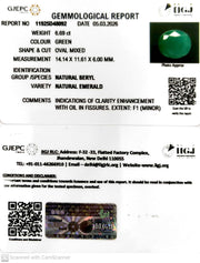 6.69/CT Natural Panna Stone with Govt. Lab Certificate-11925D48092